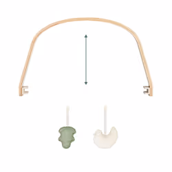BabyMoov A012902 accessoire de balançoire et de transat pour bébé Bar à jouets Vert, Blanc, Bois Coton, Bois - Vue supplémentaire 5