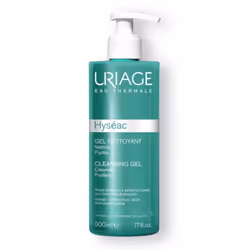 Uriage Hyséac, Gel nettoyant, Femmes, Peau mixte, Nettoyant, Purifiant, Rafraîchissant, Glycérine, Flacon pompe