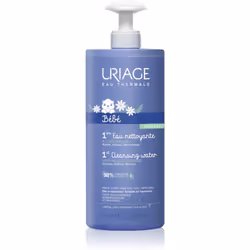 Un instant suffit désormais pour que la peau de votre bébé soit parfaitement propre. L’eau nettoyante corps et visage Uriage  ...