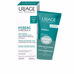 Hyseac 3 RÉGUL+. GRAINS, Points Noirs + Étui Gel Nettoyant 2 pcs