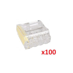 SIB - Connecteur auto pour 4 fils 1.5mm² à 2.5mm² rigides translucide (boite de 100) miniature P07134