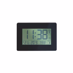 Une horloge digitale et multifonctions. Horloge digital à poser ou à fixer au mur. Sélectionner un fuseau horaire, date (jour ...