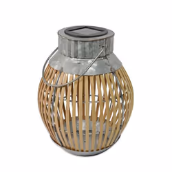 Lanterne solaire bambou h35cm - Orium