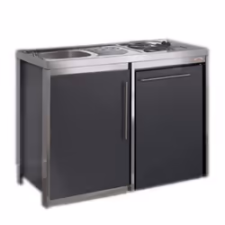 Description générale Cuisinette complète avec évier et réfrigérateur, idéale pour les petits espaces. Ce modèle moderne de 12 ...