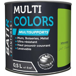 Peinture Multi-Supports Satin Soyeux 0,5 l vert prairie - batir