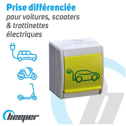 Prise différenciée pour véhicules électriques et hybrides rechargeables