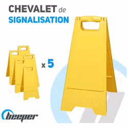 Pour plus de sécurité Besoin d'une solution pour sécuriser une zone rapidement ? Le chevalet ou balise pliable Beeper sera pa ...