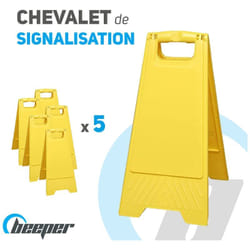 Chevalet - Balise de signalisation pliable Lots - Lot de 5, Sticker - Nu - Beeper