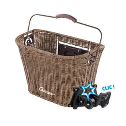 Panier en résine tressée pour vélos - BEEPER - Système de fixation sur le guidon
