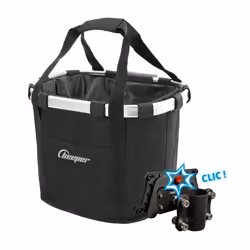 Panier en tissus pour trottinettes - BEEPER - Transport facile de vos affaires - Système de fixation sur le mât
