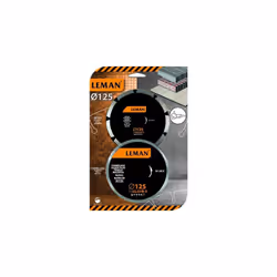 Set de 2 disques pour meuleuse alesage 22.2mm comprenant : 1 disque diamant segmenté + 1 disque diamant lisse pour découpe bé ...