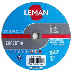 Leman - 10 disques à tronçonner métal à moyeu plat - d. 350 x Al. 25,4 x Ep. 3 mm - 1603355