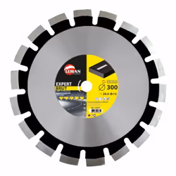 Leman - Disque diamant segments asphalte Ø 300 mm alésage 20 mm largeur 37 mm • Disque segments, soudé laser. • Longévité, ra ...