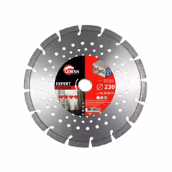 Disque segments, soudé laser. Tôle ventilée perforée pour un meilleur refroidissement. Très grande vitesse de coupe et longév ...