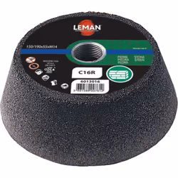 MEULE BOISSEAU BAKELITE D130/100X55 M14 GR 36 Carbure Silicium Fixation M14. Ponçage à sec pierre et béton. Carbure de silici ...
