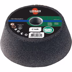 MEULE BOISSEAU BAKELITE D130/100X55 M14 GR 60 Carbure Silicium Fixation M14. Ponçage à sec pierre et béton. Carbure de silici ...