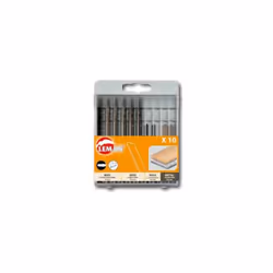Leman - Coffret de 10 lames de scie sauteuse B&D 8 bois + 2 métal - 8550.10 Assortiment de 10 lames en boîte plastique compre ...