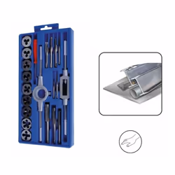 Leman - Coffret 21 tarauds forets métal - 808.000.21 Métal / metaal Tarauds : m3 / 4 / 5 / 6 / 7 / 8 / 10 /12 Filières: m3 /  ...