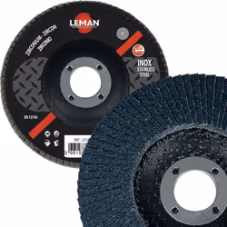 DISQUE A LAMELLES PLAT 125 GRAIN 80 ZIRCONIUM Abrasif zirconium, toile mixte coton polyester. Excellente abrasion et durée de ...