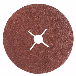 Lot de 25 disques fibre corindon brun D. 125 mm Gr. 120 pour bois et métaux. EN 13743. 12250 tr/mn. Acier, métaux ferreux et  ...