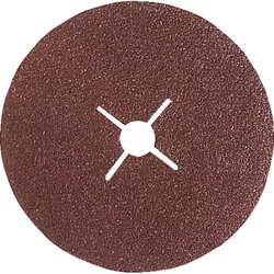 DISQUE FIBRE CORINDON D.125X22.23 GR 50 Corindon. Support en fibres souple très résistant. Liant résine. A utiliser sur plate ...