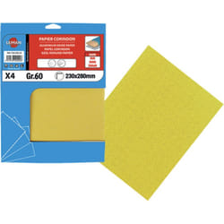 Papier corindon 230X280 gr 220 jaune