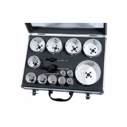 Description générale Coffret complet de 13 trépans bi-métal HSS, idéal pour la découpe de divers matériaux tels que l'acier,  ...