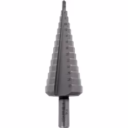 FORET ETAGE ACIER METAL DIAMETRE 4-20 ETAGE TOUS LES 2 MM Foret étagé acier HSS. De 4 à 30 mm de diamètre. 4 - 12 étagé tous  ...