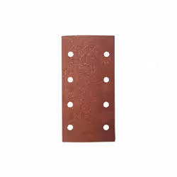 Vendu par lot de 8 - LEMAN 115230.10.82 Lot de 8 patins auto-agrippant corindon - 115 x 230 mm Grain 80 - 10 trous bois/métal