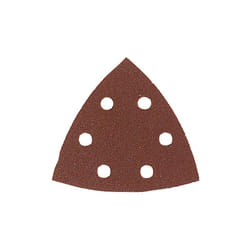 Lot de 8 patins triangulaires auto-agrippant corindon 94 x 94 mm Gr. 120 - 6 trous pour bois et métal Leman 094094.06.83