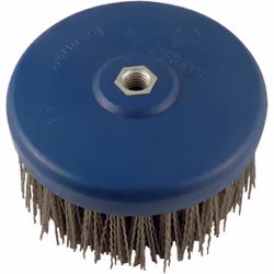 BROSSE PLATEAU POUR POLISSEUSE D.130 M14 GRAIN 46 DÉCAPAGE DOUX Enlèvement de peinture, vernis, rouille légère. Restauration ...