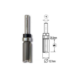Mèche d'affleureuse droite hm micrograin + guide supérieur d. 12,7 mm l.u. 25,4 mm l.t. 65 mm q. 8 mm - 5618.713.00 Leman