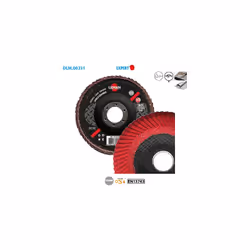 Boite de 10 disques à lamelles céramique bord arrondi Expert. ø 125 Grain 80 Alésage 22,23mm Bombé