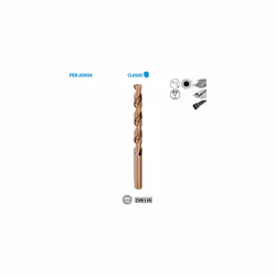 Foret métal HSS cobalt 5% Classic ø 4,5 Long. 80 Long. Utile 47 Boite de 10