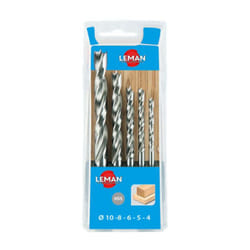 Coffret Leman de 5 forets hélicoidaux hss bois
