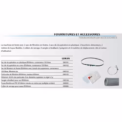 Aspirateur à copeaux LEMAN - Triphasée - 2200W 300L - ASP302T