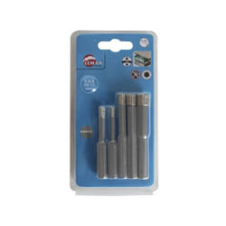 Lot de 5 forets diamantés 6 pans - Leman