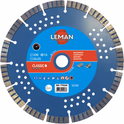 DISQUE DIAM SEGMENTS BETON ARME 300X25.4 RAPIDE ET EFFICACE Disque segments turbo frittés. Tôle ventilée perforée pour un mei ...