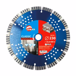 Leman - Disque diamant segments béton armé Ø 350 x 20 x H 12 mm • Disque segments frittés • Tôle ventilée pour un meilleur re ...