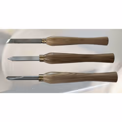 Leman - 3 pièces de burins tournage acier - 870.500.03 Assortiment 3 outils de tournage acier Tiges en bois
