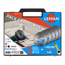 5 disques diamants avec mètre ruban offert Leman PACKCARRELAGE Découvrez le PACKCARRELAGE Leman, un ensemble de cinq disques  ...