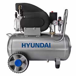 Avantages produits Compresseur monocylindre 2 hp 50 L 195 L/min HYUNDAI H50CV-C Le compresseur monocylindre HYUNDAI H50CV-C e ...