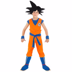 Déguisement Goku Garçon - Dragon Ball - Personnage Fiction - Polyester - Blanc - Orange