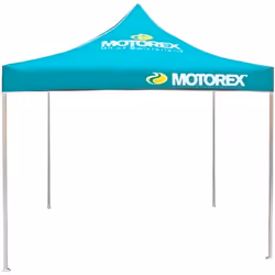 Tente / tonnelle / barnum MOTOREX 3x3m - Bleu - Pliable - A fixer au sol