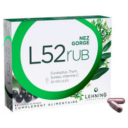 Laboratoires Lehning L52 Rub Nez Gorge 20 Gélules