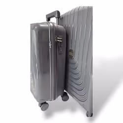 DANIEL HECHTER - Set 3 valises polypropylenne - 8 roues pivotantes - Incassable - Anthracite