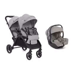 JOIE - Poussette DUO EVALITE double + I-gemm 3 Pebble