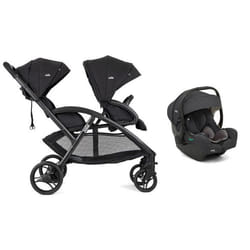 JOIE - Poussette DUO EVALITE double + I-gemm 3 Shale