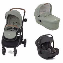 JOIE - Poussette TRIO Versatrax Laurel + I-Gemm 3 Shale + Nacelle Ramble XL Laurel
