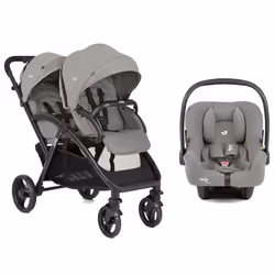 JOIE - Poussette DUO EVALITE double + I-SNUG 2 Pebble